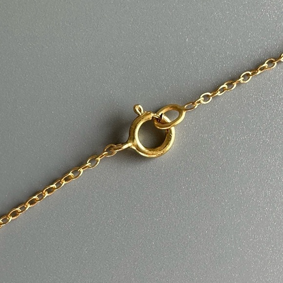 14k Gold Vermeil Carnation Flower Necklace - Picture 4 of 6
